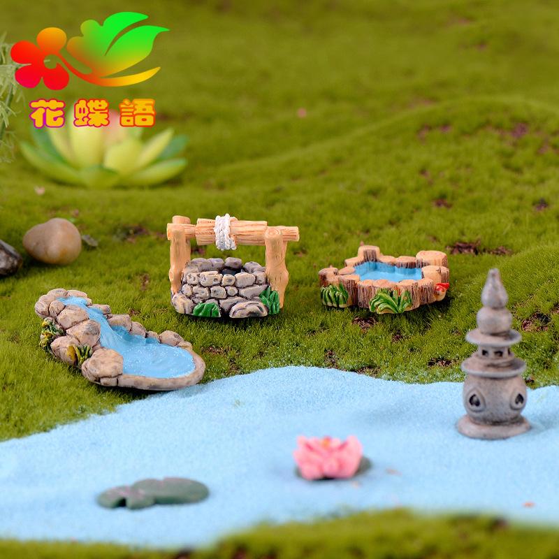 Phụ Kiện Tiểu Cảnh Tiểu cảnh vintage, đèn tháp nước, cầu nhỏ cảnh quan (ZC-5)