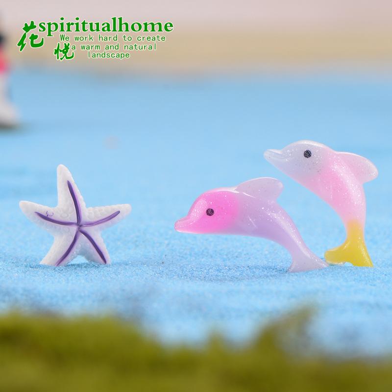 Phụ Kiện Tiểu Cảnh Tiểu cảnh sao biển và cá heo mini trang trí bể cá DIY (ZC-1061)