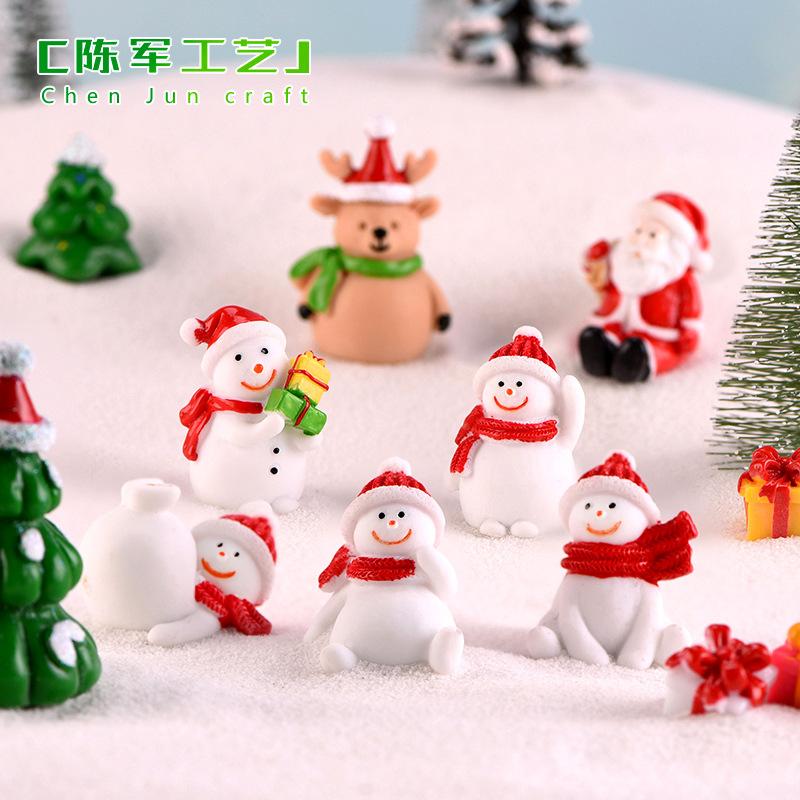 Phụ Kiện Tiểu Cảnh Tiểu cảnh người tuyết, ông già Noel, móc khóa Giáng Sinh (ZC-134)