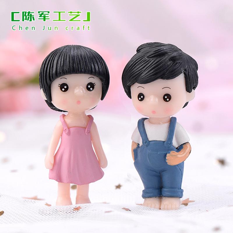 Phụ Kiện Tiểu Cảnh Cặp đôi áo yếm mini trang trí chậu cây và móc khóa (ZC-754)