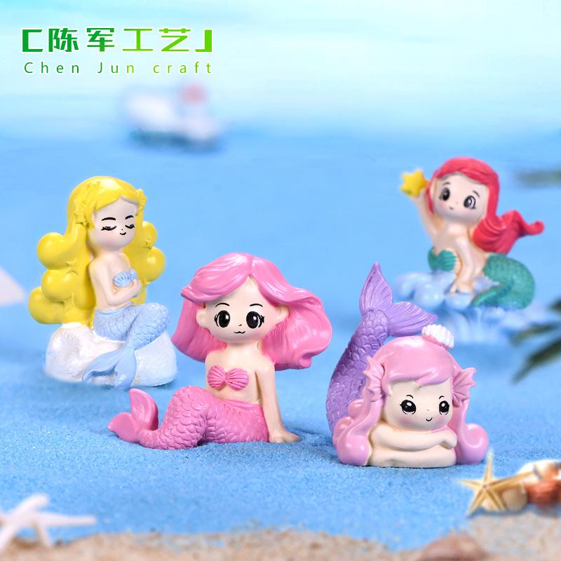 Phụ Kiện Tiểu Cảnh Tiểu cảnh nàng tiên cá mini trang trí bể cá và bàn DIY (ZC-1180)