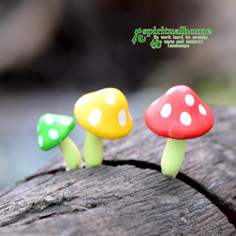 Phụ Kiện Tiểu Cảnh Tiểu cảnh nấm và cây nhỏ, phụ kiện trang trí ba màu mini DIY (ZC-550)