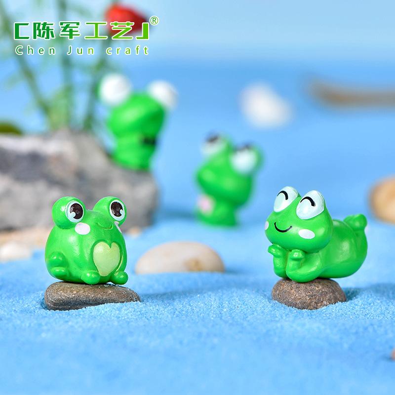 Phụ Kiện Tiểu Cảnh Tiểu cảnh vương quốc ếch, phụ kiện trang trí bể cá dễ thương mini (ZC-610)