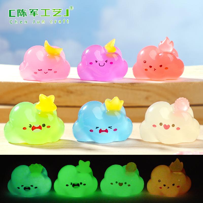 Phụ Kiện Tiểu Cảnh Tiểu cảnh đám mây phát sáng DIY, phụ kiện tiểu cảnh mini resin treo bàn garden đáng yêu (ZC-1349)