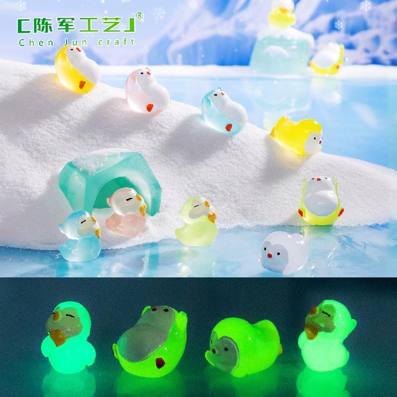 Phụ Kiện Tiểu Cảnh Tiểu cảnh chim cánh cụt phát sáng mini trang trí bàn DIY (ZC-857)