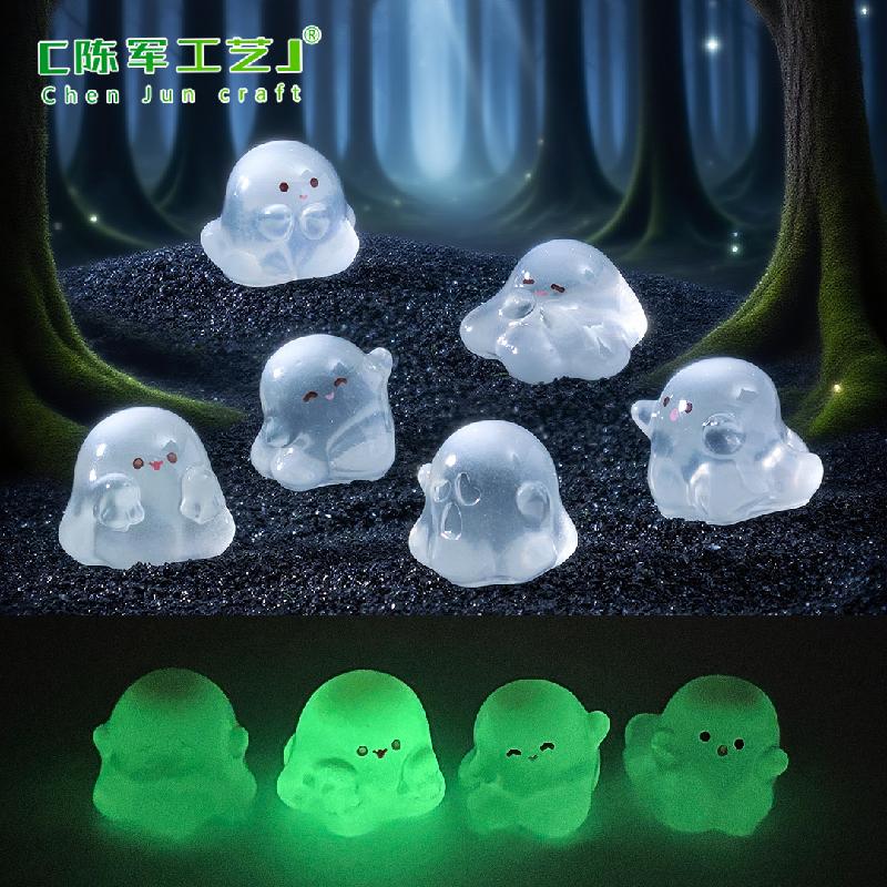 Phụ Kiện Tiểu Cảnh Tiểu cảnh Halloween, ma nhỏ phát sáng, túi bất ngờ DIY, phụ kiện bàn tiểu cảnh mini (ZC-737)