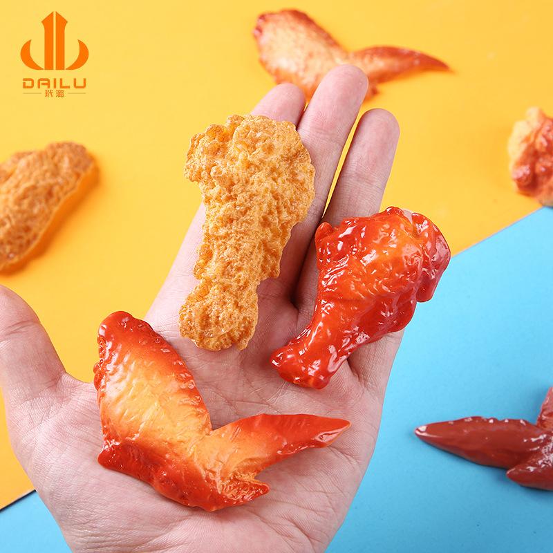 Charm LaBuBu 卡通食玩鸡翅 新款树脂配件DIY奶油胶手机壳饰品头饰发夹冰箱贴