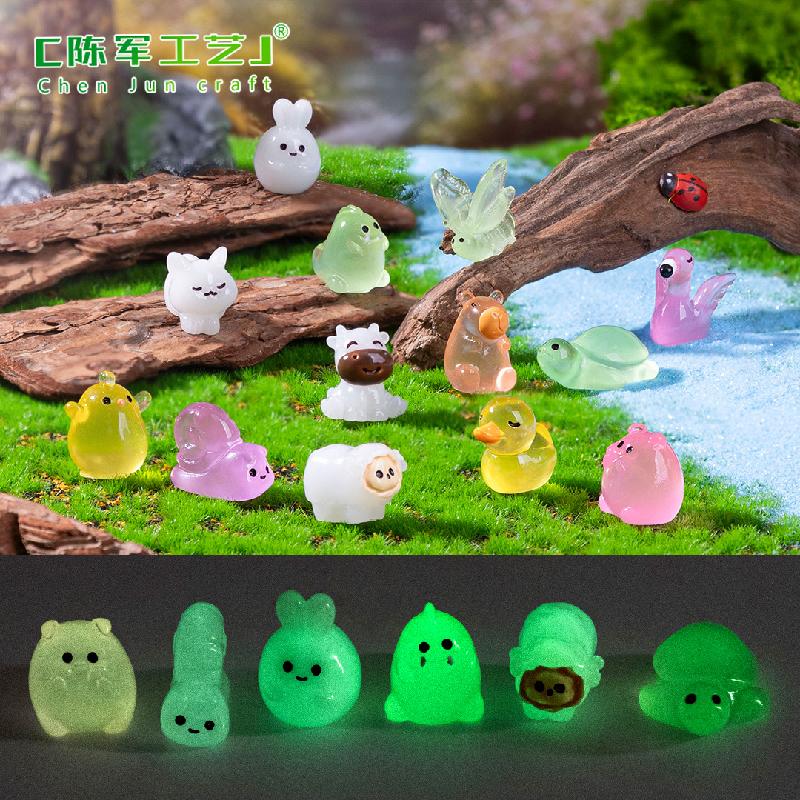 Phụ Kiện Tiểu Cảnh Tiểu cảnh mèo & thỏ phát sáng DIY, phụ kiện tiểu cảnh mini resin treo bàn garden đáng yêu cute (ZC-1439)