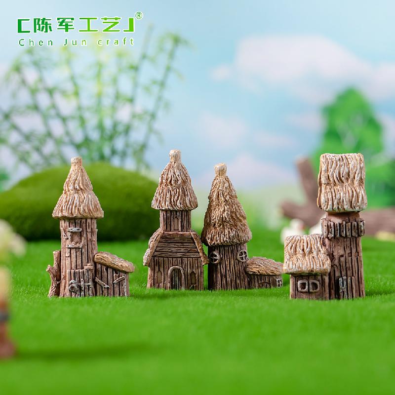 Phụ Kiện Tiểu Cảnh Tiểu cảnh nhà tranh, trang trí phong cách châu Phi mini (ZC-197)