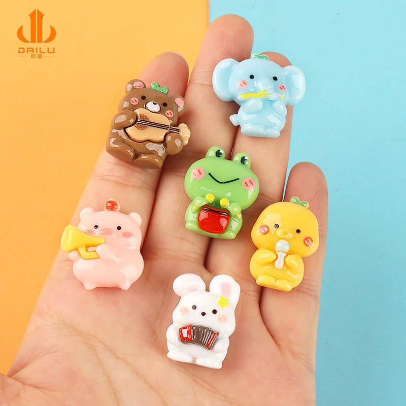 Charm LaBuBu 卡通音乐小动物系列树脂配件系列 diy奶油胶手机壳冰箱贴吊坠挂件