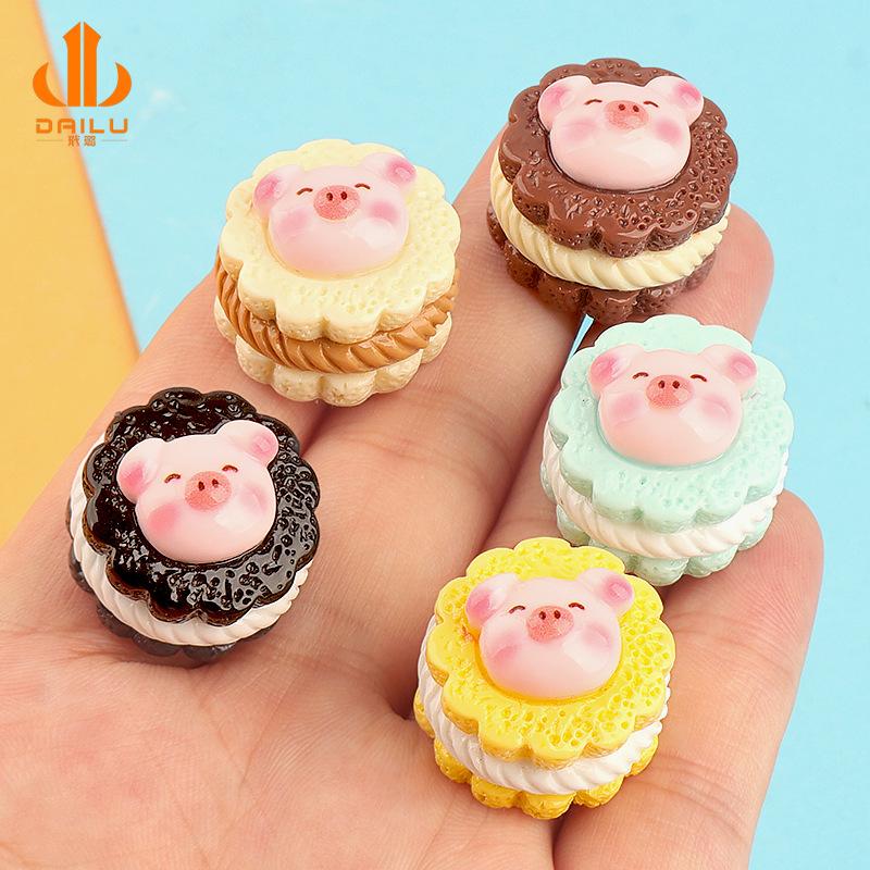 Charm LaBuBu Charm bánh quy kẹp heo DIY trang trí vỏ điện thoại (FF-255)