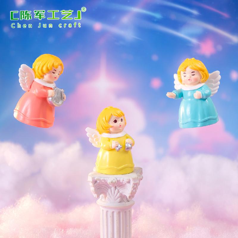 Phụ Kiện Tiểu Cảnh Tiểu cảnh cô gái hát thiên thần mini trang trí xe và bàn (ZC-1258)