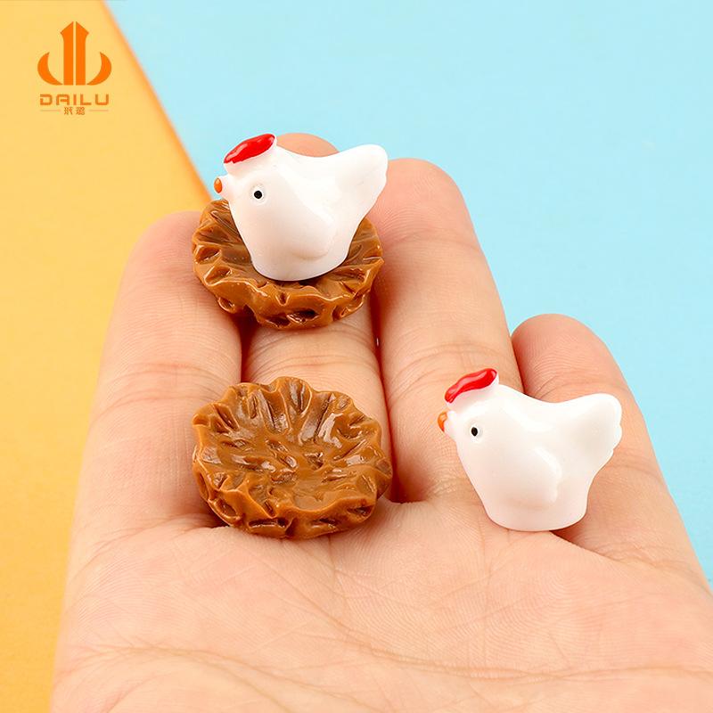 Charm LaBuBu 创意摆件小鸡窝微景观造景装饰品可爱卡通小鸡DIY造景素材配件