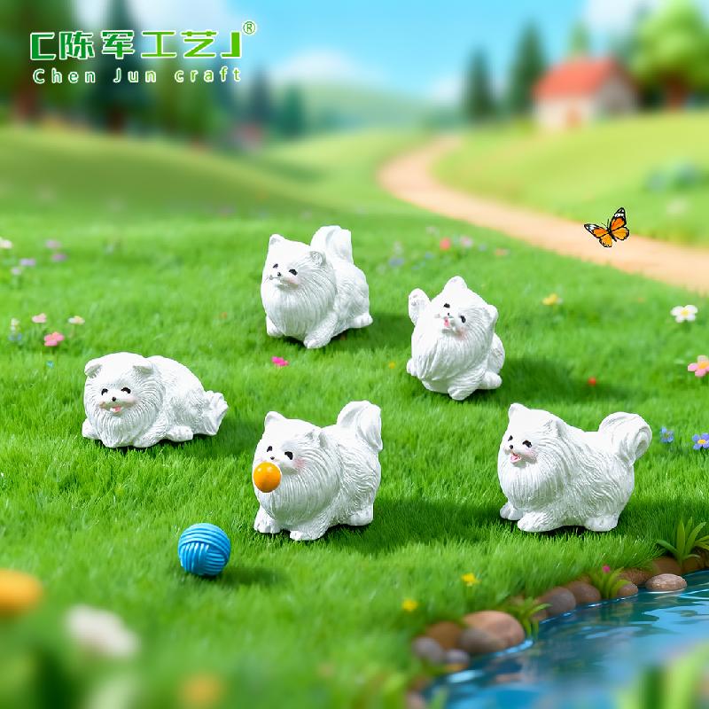 Phụ Kiện Tiểu Cảnh Chó Pomeranian Dễ Thương Mini (PK-573)