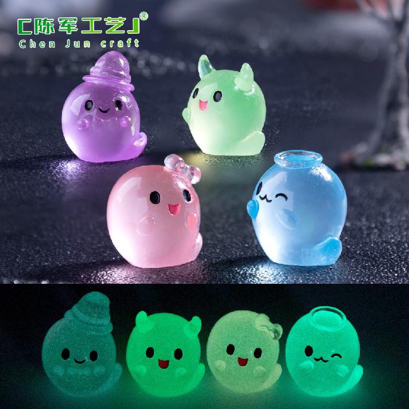 Phụ Kiện Tiểu Cảnh Tiểu cảnh quái vật phát sáng DIY, phụ kiện tiểu cảnh mini resin treo bàn đáng yêu (ZC-1135)