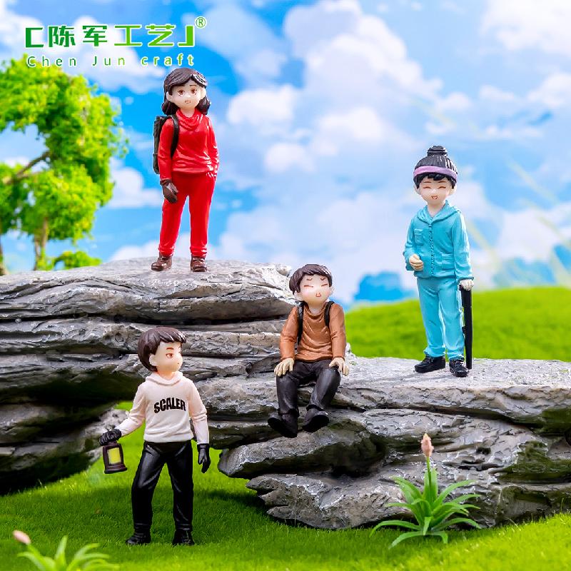 Phụ Kiện Tiểu Cảnh Tiểu cảnh người leo núi DIY trang trí bàn làm việc (ZC-712)