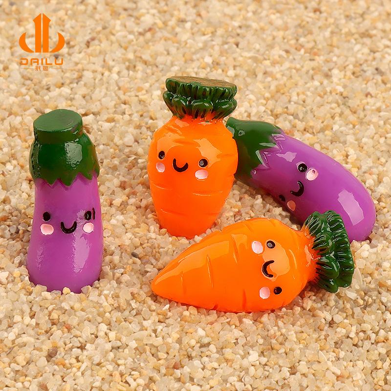 Charm LaBuBu 仿真树脂蔬菜茄子胡萝卜DIY饰品手工制作钥匙扣挂件挂饰装饰品