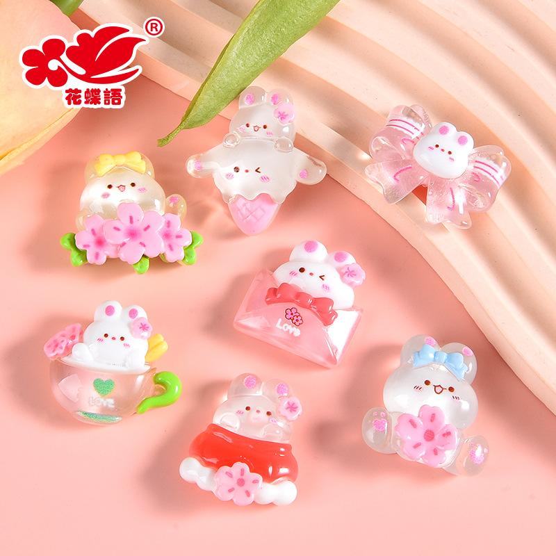 Phụ Kiện Nhỏ Xinh Thỏ Sakura trong suốt (NX-508)