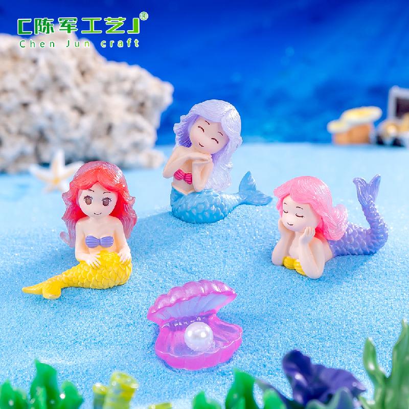 Phụ Kiện Tiểu Cảnh Tiểu cảnh nàng tiên cá mini trang trí bể cá và bàn DIY (ZC-1136)