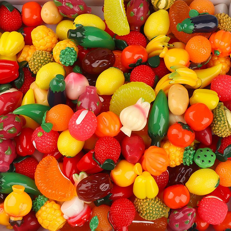 Charm LaBuBu 仿真立体水果蔬菜 树脂配件diy饰品配件创意娃娃屋耳环钥匙扣挂件