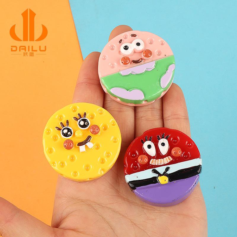 Charm LaBuBu 卡通奶酪饼干树脂配件大号 diy奶油胶手机壳材料冰箱贴公仔批发