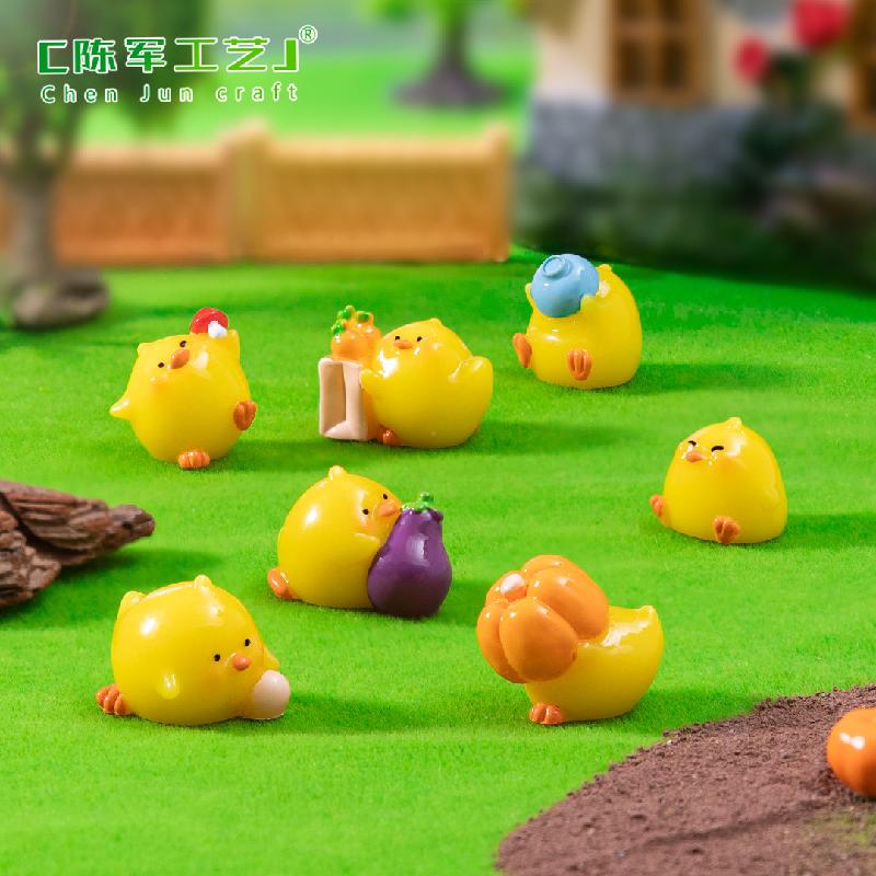 Phụ Kiện Tiểu Cảnh Tiểu cảnh gà con nông trại, búp bê DIY, phụ kiện treo bàn tiểu cảnh mini (ZC-666)