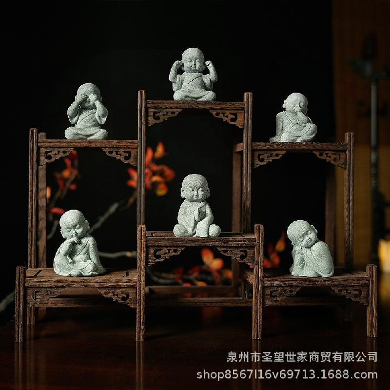 Phụ Kiện Tiểu Cảnh Tiểu cảnh tiểu hòa thượng trang trí vườn tiểu cảnh mini (BS-33)