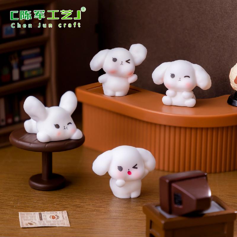 Phụ Kiện Tiểu Cảnh Tiểu cảnh chó tai dài đáng yêu DIY trang trí xe và bàn (ZC-703)