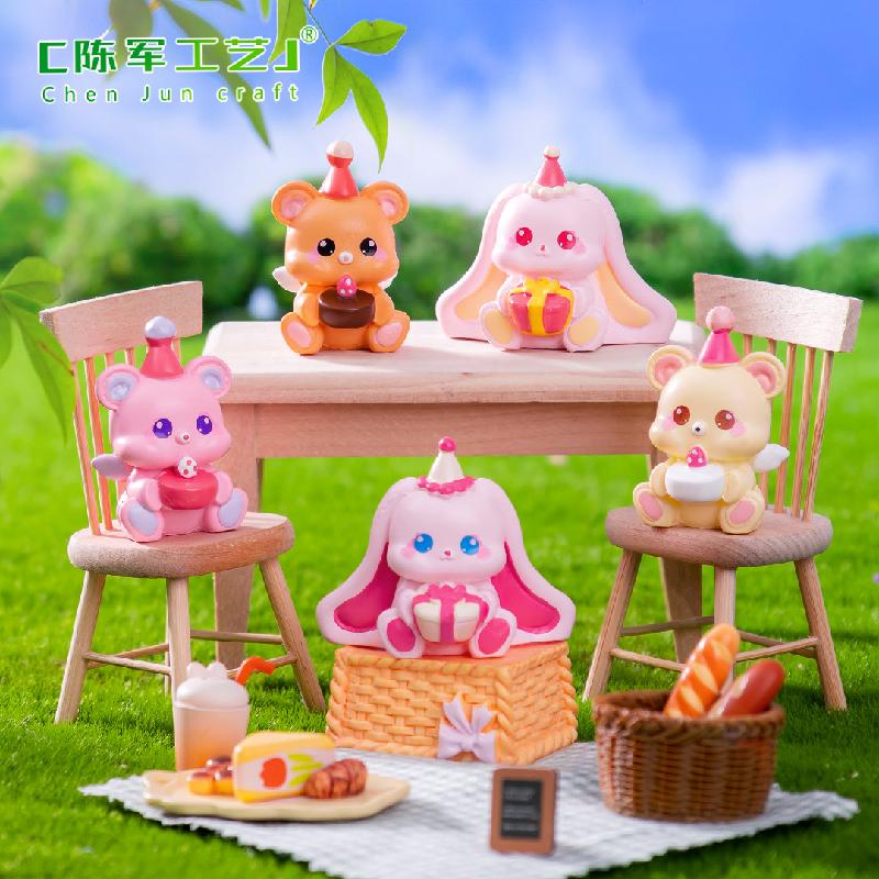 Phụ Kiện Tiểu Cảnh Tiểu cảnh bánh sinh nhật, trang trí DIY mini dễ thương (ZC-291)