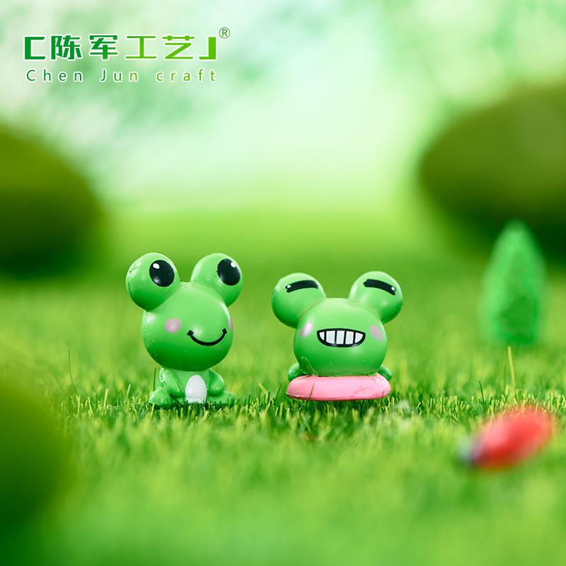 Phụ Kiện Tiểu Cảnh Tiểu cảnh ếch xanh và ếch mắt to resin trang trí DIY (ZC-693)
