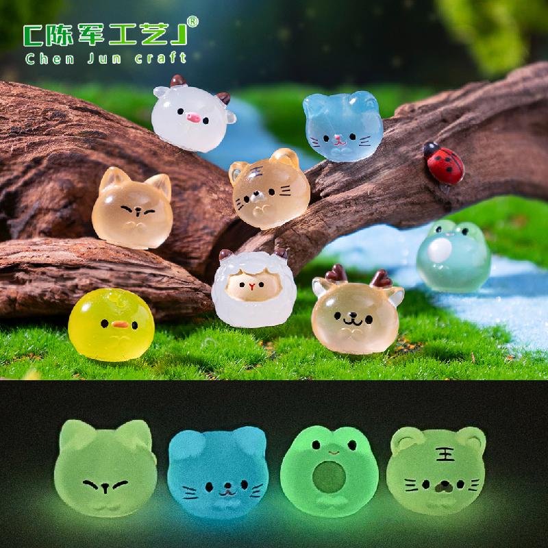 Phụ Kiện Tiểu Cảnh Tiểu cảnh thú tròn phát sáng DIY, phụ kiện tiểu cảnh mini treo bàn garden cute (ZC-1336)