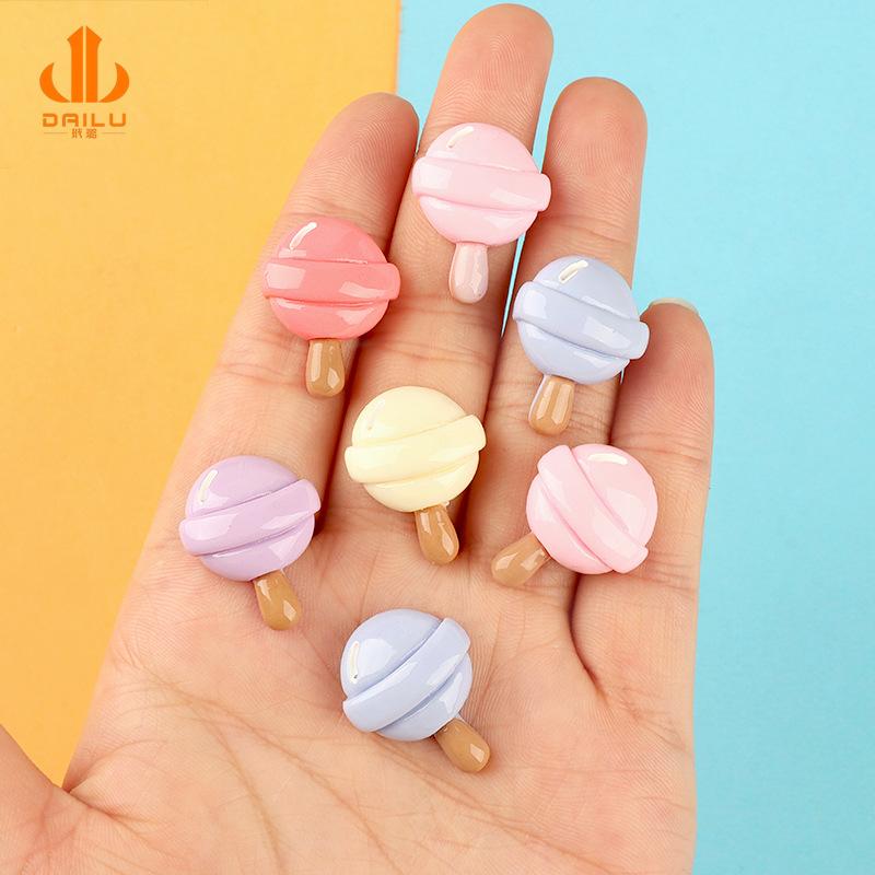 Charm LaBuBu 网红diy小配件树脂冰淇淋奶油胶手机壳果冻色棒棒糖材料配件批发