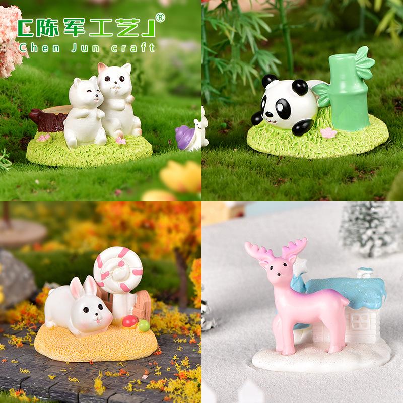 Phụ Kiện Tiểu Cảnh Tiểu cảnh động vật bốn mùa mini trang trí cầu pha lê (ZC-1172)