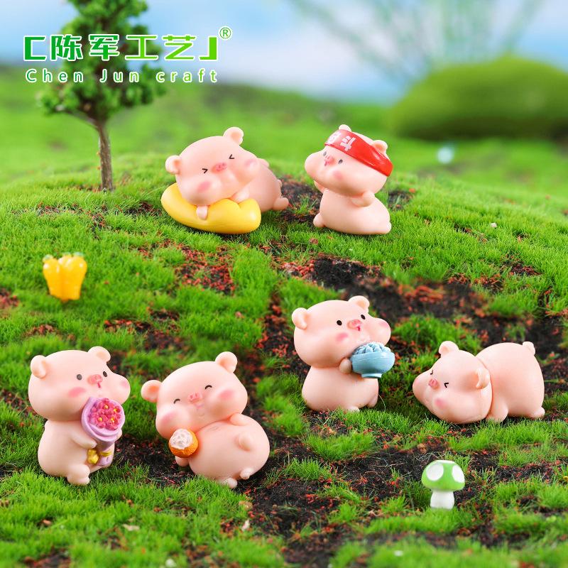 Phụ Kiện Tiểu Cảnh Tiểu cảnh heo chăm chỉ và ngốc nghếch, trang trí cây cảnh (ZC-355)