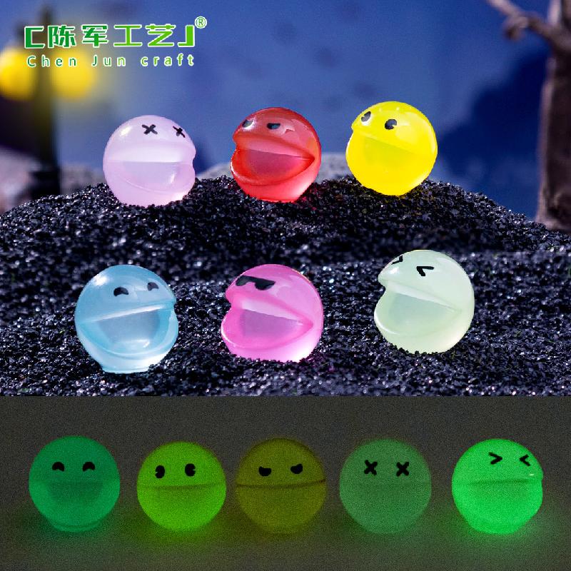 Phụ Kiện Tiểu Cảnh Tiểu cảnh người hạt đậu phát sáng DIY, phụ kiện tiểu cảnh mini resin treo bàn garden đáng yêu cute (ZC-1448)