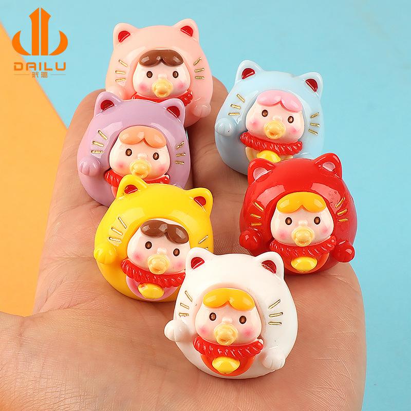 Charm LaBuBu Charm mèo may mắn DIY trang trí vỏ điện thoại (FF-495)