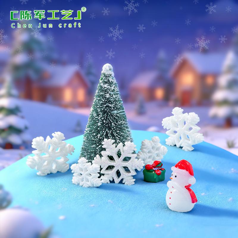 Phụ Kiện Tiểu Cảnh Tiểu cảnh bông tuyết Noel, phụ kiện trang trí vỏ điện thoại (ZC-173)