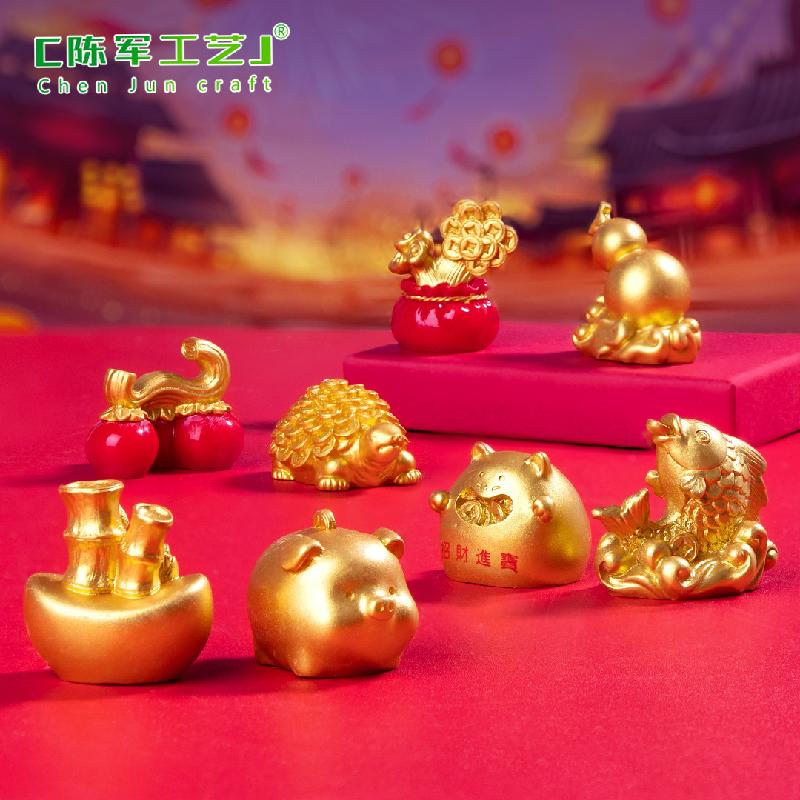 Phụ Kiện Tiểu Cảnh Tiểu cảnh heo may mắn, trang trí xe hơi và bàn làm việc (ZC-385)