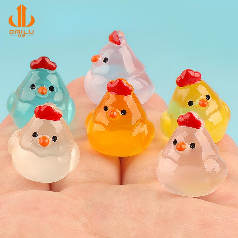 Charm LaBuBu Charm gà phát sáng DIY tiểu cảnh xe hơi (FF-355)