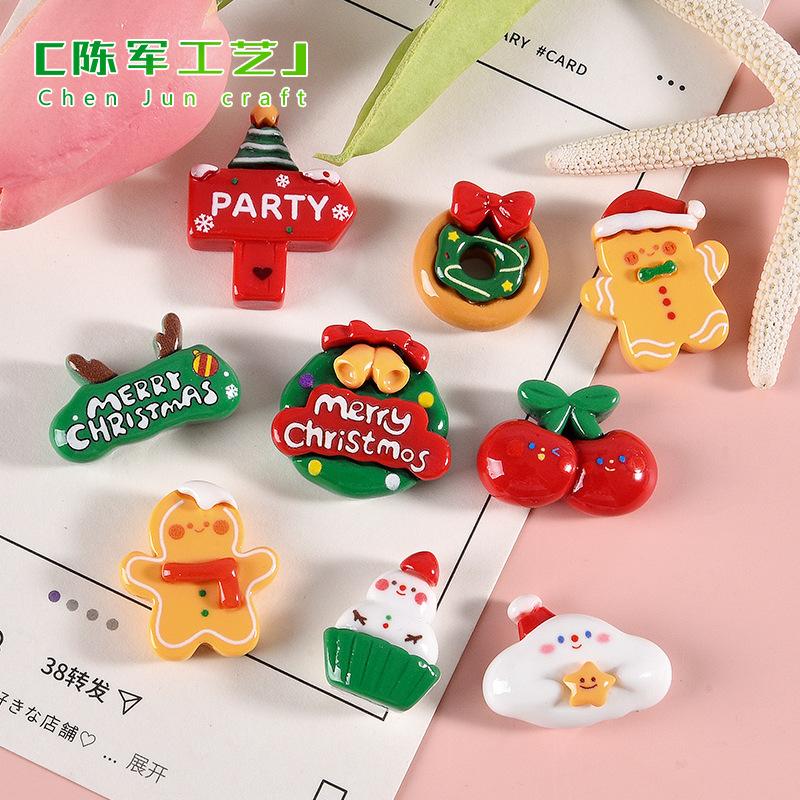 Phụ Kiện Tiểu Cảnh Tiểu cảnh móc khóa Noel, phụ kiện trang trí tủ lạnh DIY (ZC-189)