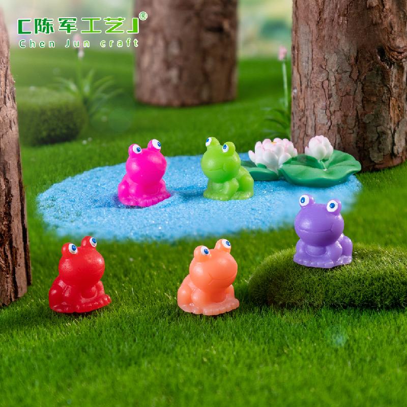 Phụ Kiện Tiểu Cảnh Tiểu cảnh ếch mắt xanh mờ trang trí chậu cây rêu DIY (ZC-890)