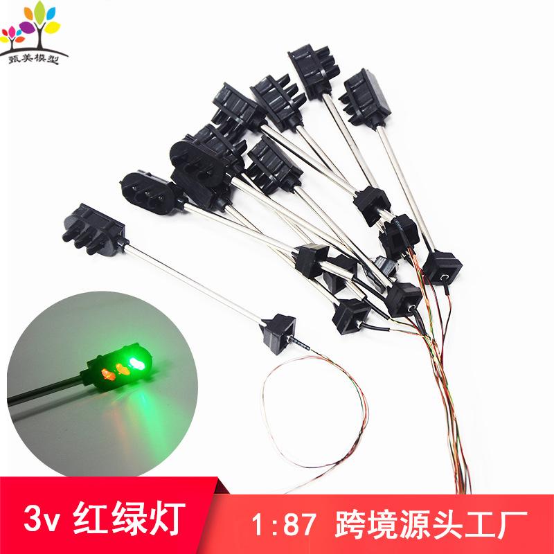 Phụ Kiện Mô Hình Đèn Giao Thông Mini Có Đèn 3V Trang Trí Sa Bàn (MH-99)