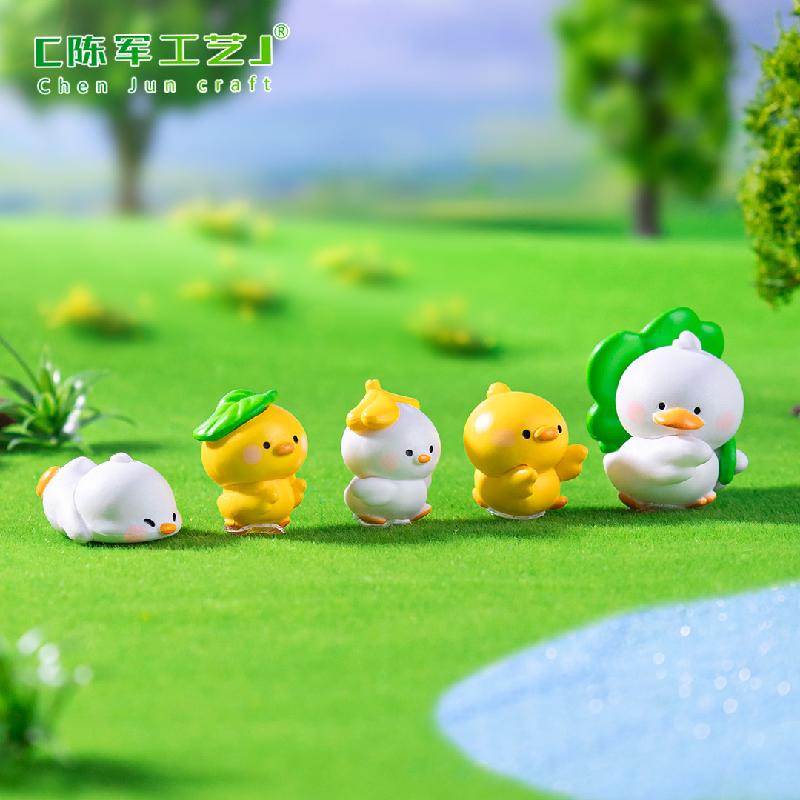Phụ Kiện Tiểu Cảnh Tiểu cảnh vịt vàng DIY, phụ kiện tiểu cảnh mini treo bàn PVC đáng yêu, cute (ZC-1038)