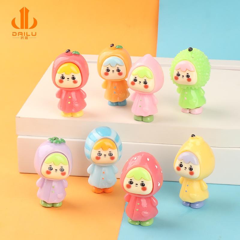 Charm LaBuBu Charm bé gái mặc áo mưa DIY trang trí tiểu cảnh (FF-523)