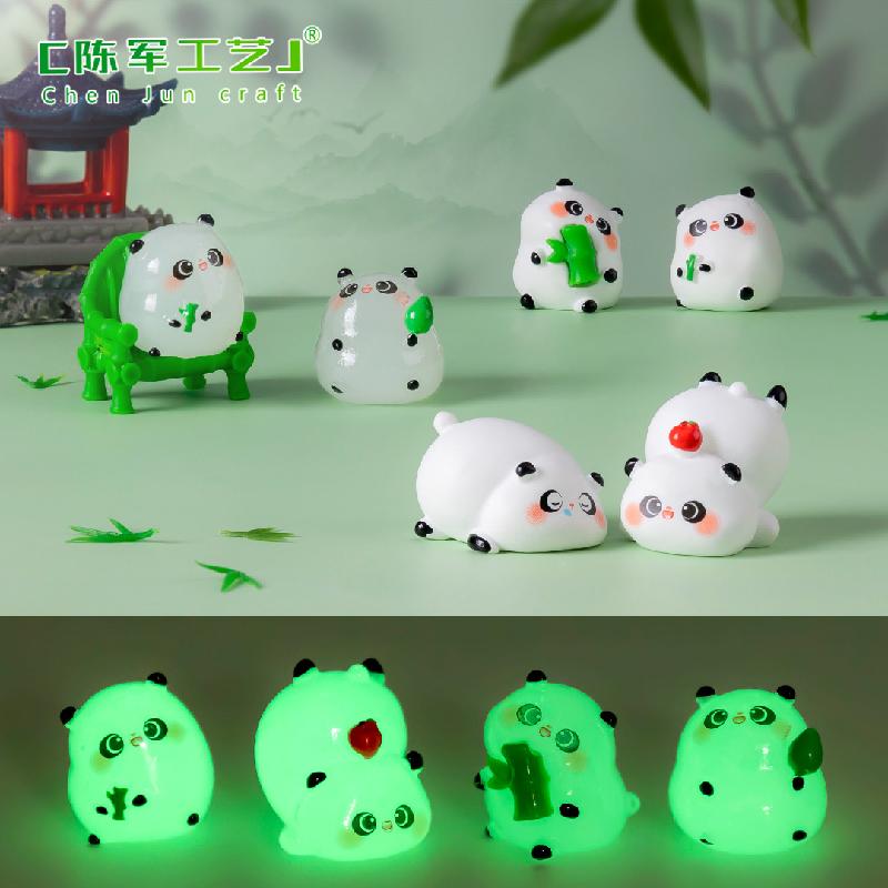 Phụ Kiện Tiểu Cảnh Tiểu cảnh đêm phát sáng, gấu trúc dễ thương, trang trí DIY (ZC-22)