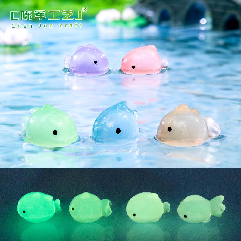 Phụ Kiện Tiểu Cảnh Tiểu cảnh cá mập mũm mĩm phát sáng trang trí bể cá DIY (ZC-1144)