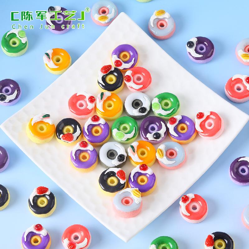 Phụ Kiện Tiểu Cảnh Tiểu cảnh bánh donut màu sắc mini trang trí ốp điện thoại (ZC-1224)