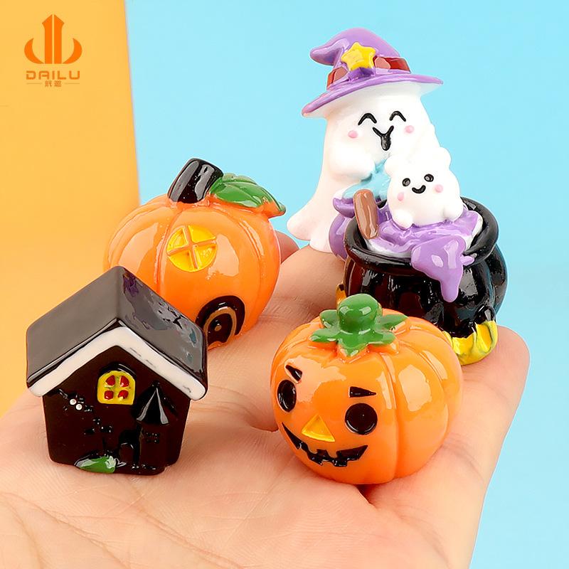 Charm LaBuBu Charm bí ngô Halloween DIY tiểu cảnh trang trí (FF-308)