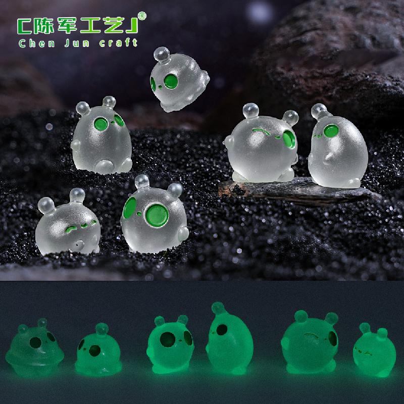 Phụ Kiện Tiểu Cảnh Tiểu cảnh alien mini phát sáng DIY, phụ kiện tiểu cảnh mini bàn cute resin đáng yêu (ZC-1143)