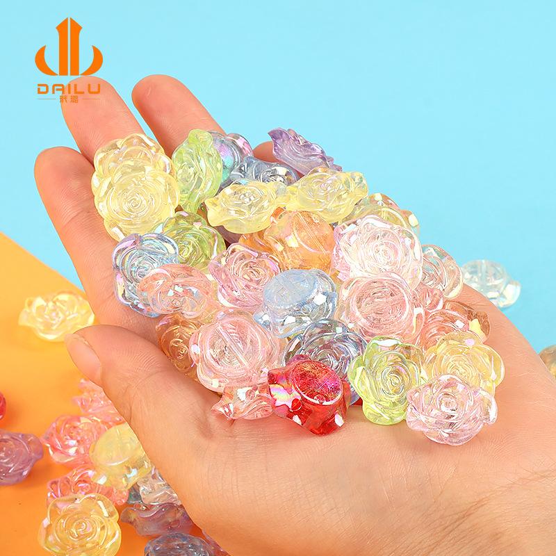 Charm LaBuBu Charm hoa hồng trong suốt DIY trang trí điện thoại (FF-479)